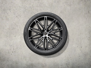 RS Spyder 22 英寸设计夏季车轮和轮胎套件，高光黑色。保时捷 Macan-e - 95C044660H